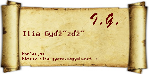 Ilia Győző névjegykártya